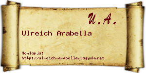 Ulreich Arabella névjegykártya